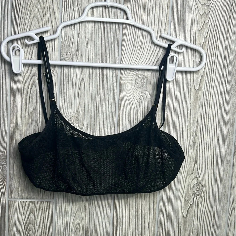 Victorias Secret Sheer Lace Mesh Bralette Bra Size Large